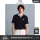 TeenieWeenie小熊男装 毛衣2025夏季 新款 松弛老钱复古绞花学院短袖