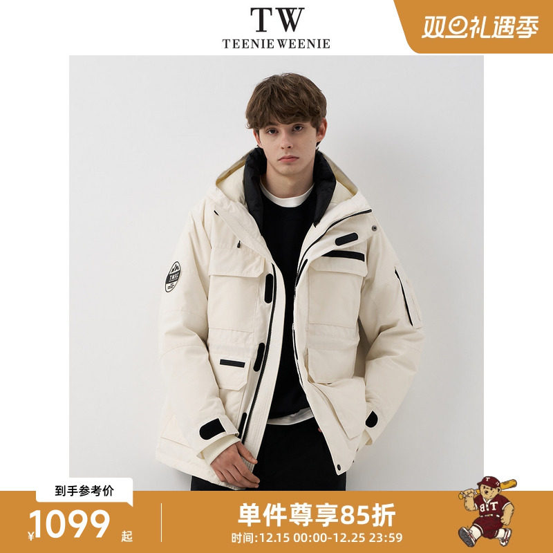 TeenieWeenie小熊男装简约时尚工装风羽绒服冬季休闲防风