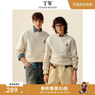 长袖 Teenie 刺绣简约休闲卫衣男款 宽松美式 上衣 Weenie小熊男装