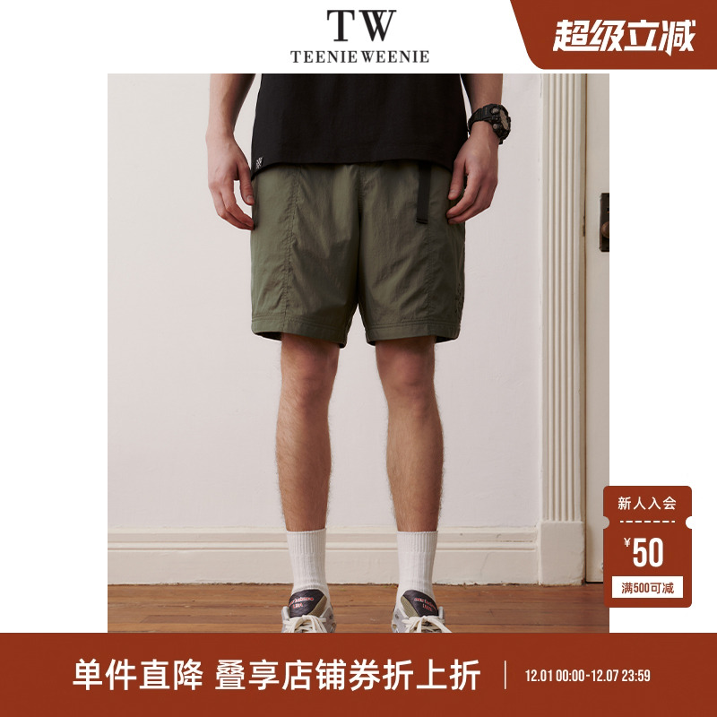 TeenieWeenie小熊男装夏季新款时尚印花宽松直筒休闲工装短裤