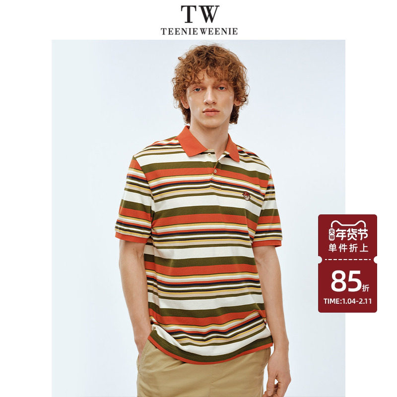 TeenieWeenie小熊男装POLO衫T恤2025年夏季新款