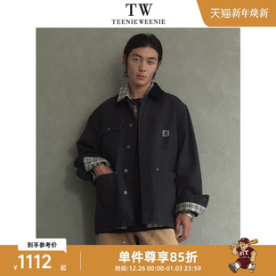 街头风水洗做旧休闲工装 美式 牛仔夹克 Weenie小熊男装 Teenie