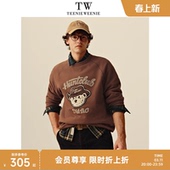 TeenieWeenie小熊男装 街头风卫衣 宽松插肩字母圆领舒适复古美式