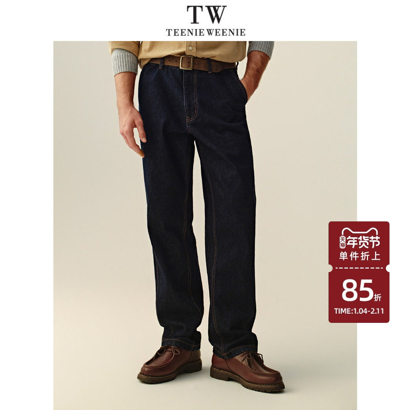 Teenie Weenie小熊男装时尚复古美式休闲原色牛仔裤子秋