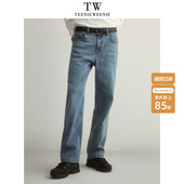 cleanfit重磅宽松直筒简约休闲牛仔裤 TeenieWeenie小熊男装 美式