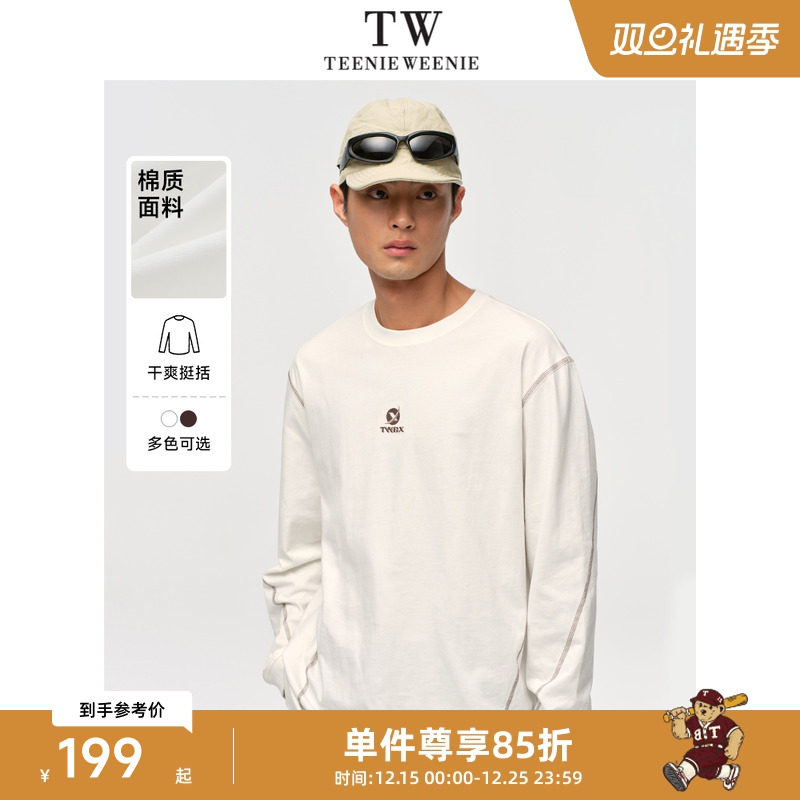 TeenieWeenie小熊男装长袖T恤2025夏季新款美式学院