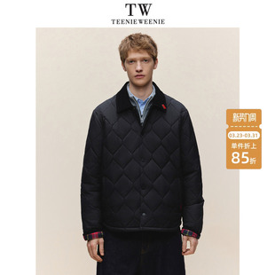 TeenieWeenie小熊男装 宽松灯芯绒翻领绗缝夹克棉服外套 通勤美式