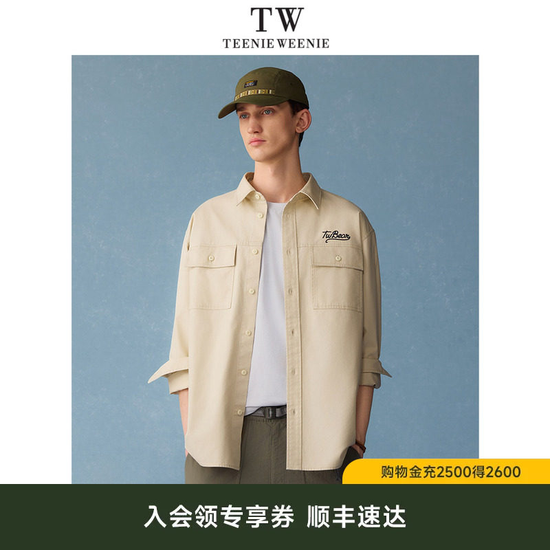 TeenieWeenie小熊男装2026年夏季新款休闲纯棉长袖衬衫男款外套潮图片