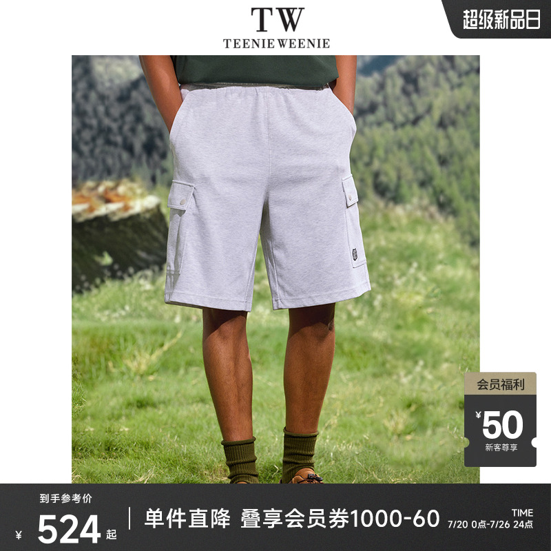 TeenieWeenie小熊男装美式复古透气宽松简约日常通勤潮流工装短裤