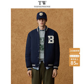 TeenieWeenie小熊男装 棒球领刺绣微宽松休闲羽绒服外套