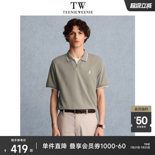松弛感老钱风短袖 TeenieWeenie小熊男装 新款 POLO衫 T恤2025年夏季
