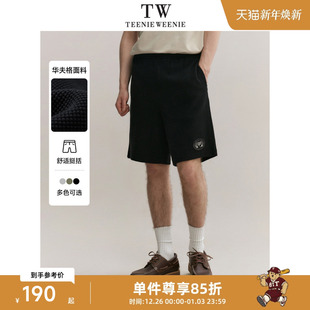休闲宽松直筒华夫格卫裤 TeenieWeenie小熊男装 年夏季 短裤 简约时尚