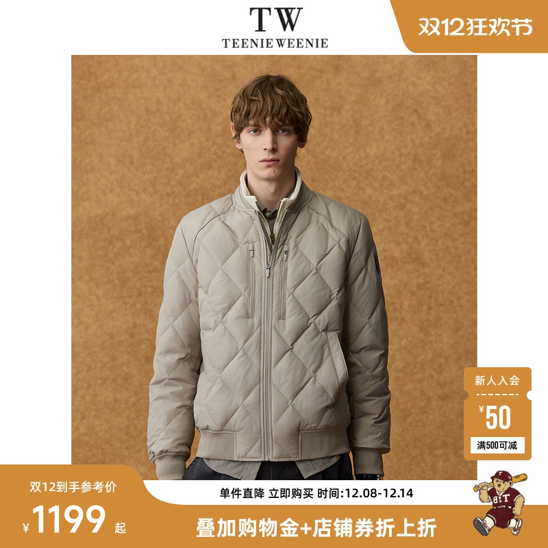 Teenie Weenie小熊男装轻薄保暖通勤休闲舒适羽绒服外套