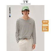 简约圆领海军风细条纹T恤 新款 TeenieWeenie小熊男装 2025夏季