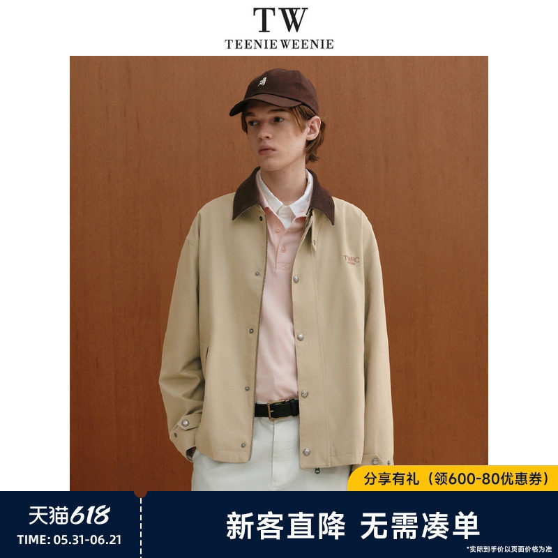 TeenieWeenie小熊男装秋季新款休闲美式高级复古宽松夹克男士外套