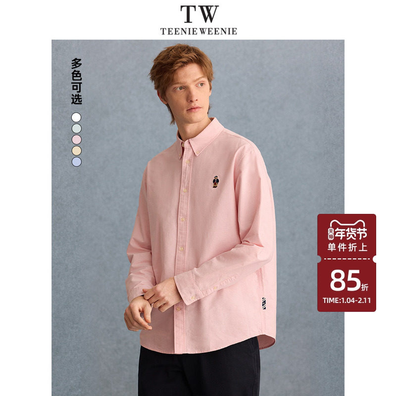 TeenieWeenie小熊男装衬衫秋季高级新款休闲美式宽松长袖
