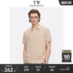 TeenieWeenie小熊男装 毛针织POLO上衣 时尚 简约休闲v领毛衣男秋装