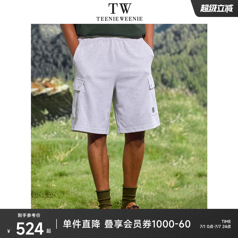 TeenieWeenie小熊男装美式复古透气宽松简约日常通勤潮流工装短裤