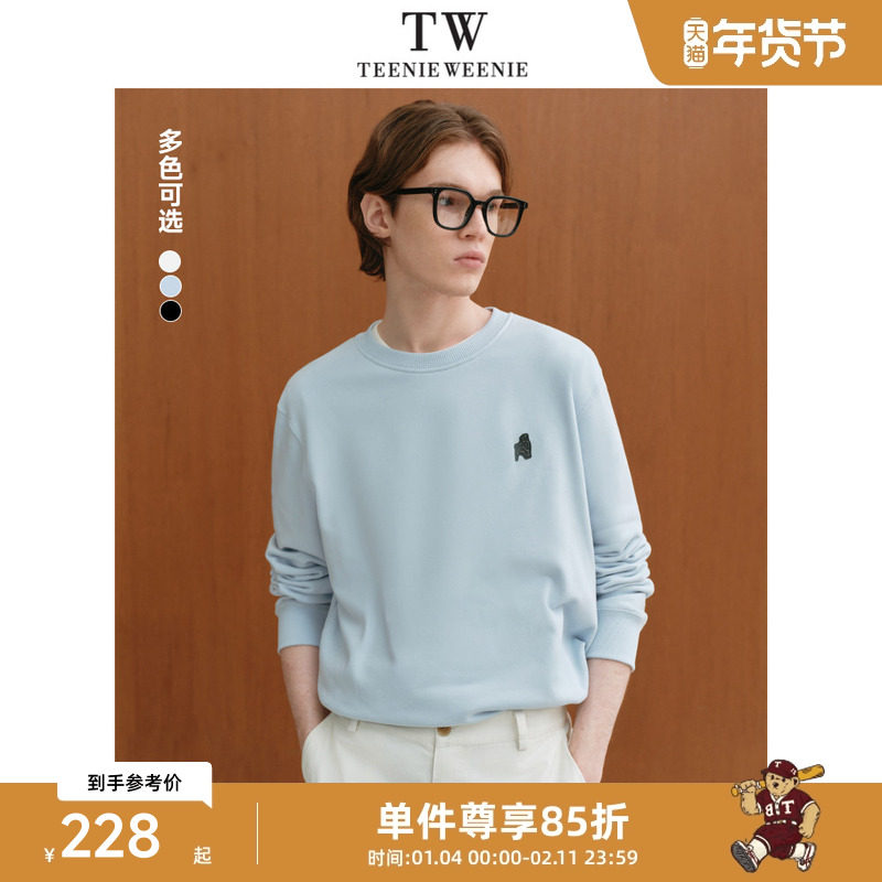 TeenieWeenie小熊男装卫衣秋冬新款松弛慵懒美式基础圆领长袖上衣,男装,卫衣,淘宝优惠券,粉丝福利购,淘宝优惠卷