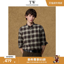 Weenie小熊男装 新款 刺绣复古美式 长袖 上衣 休闲磨毛衬衫 Teenie