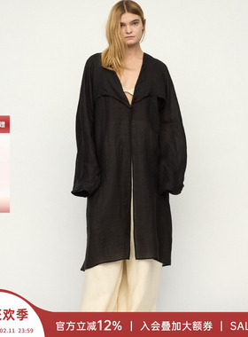 RUOHAN 安格集合店 25AW秋冬新款HOWE白色真丝黑色巴里纱复式衬衫