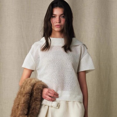 MARCHEN叠搭短款东方旅行短T恤