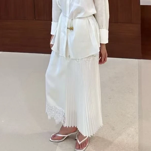 GABRIELE COLANGELO 安格集合店 26SS春夏新款珊瑚蕾丝不对称半裙