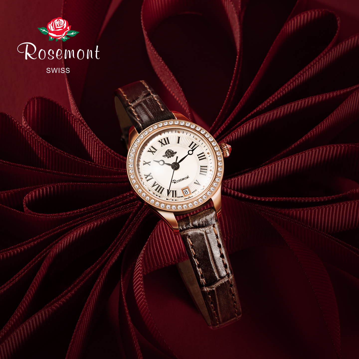 Rosemont日历功能女款石英手表