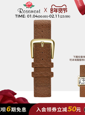 Rosemont玫瑰手表瑞士原装个性莫兰迪配色真皮表带官方正品 18mm