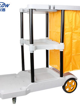 金诗洛K5585多用途清洁手推车商场餐厅保洁工具车垃圾车保洁多功