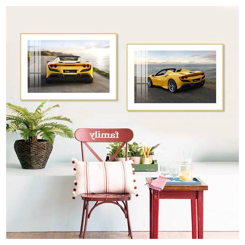 汽车装饰画跑车挂画现代简约轻奢风壁画儿童房男孩卧室床头房间画,家居饰品,现代装饰画,淘宝优惠券,粉丝福利购,淘宝优惠卷