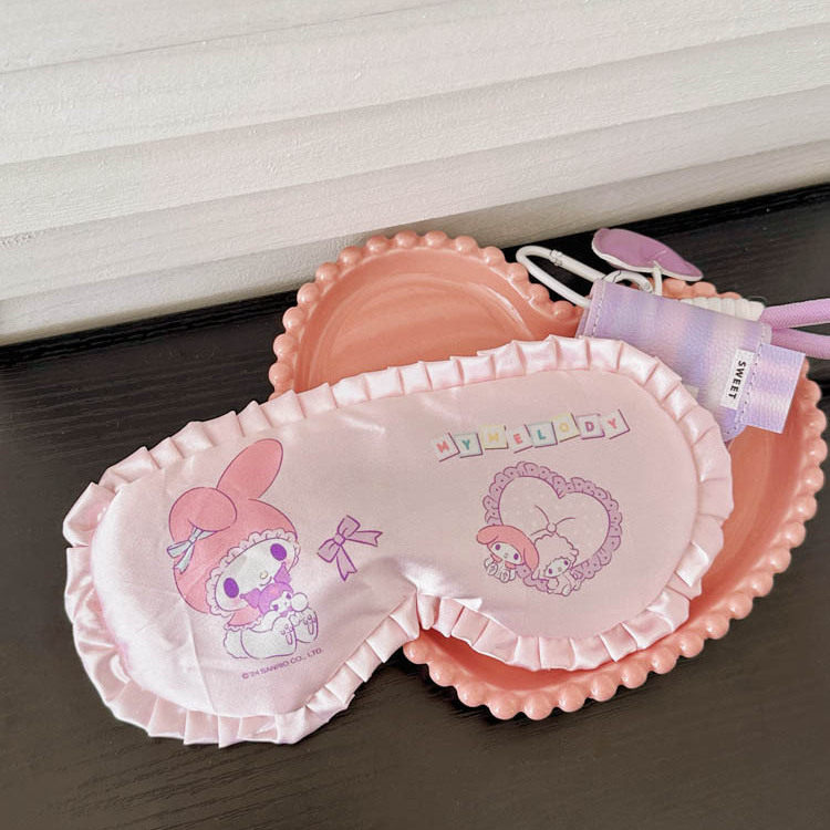 卡通美乐蒂遮光眼罩花边