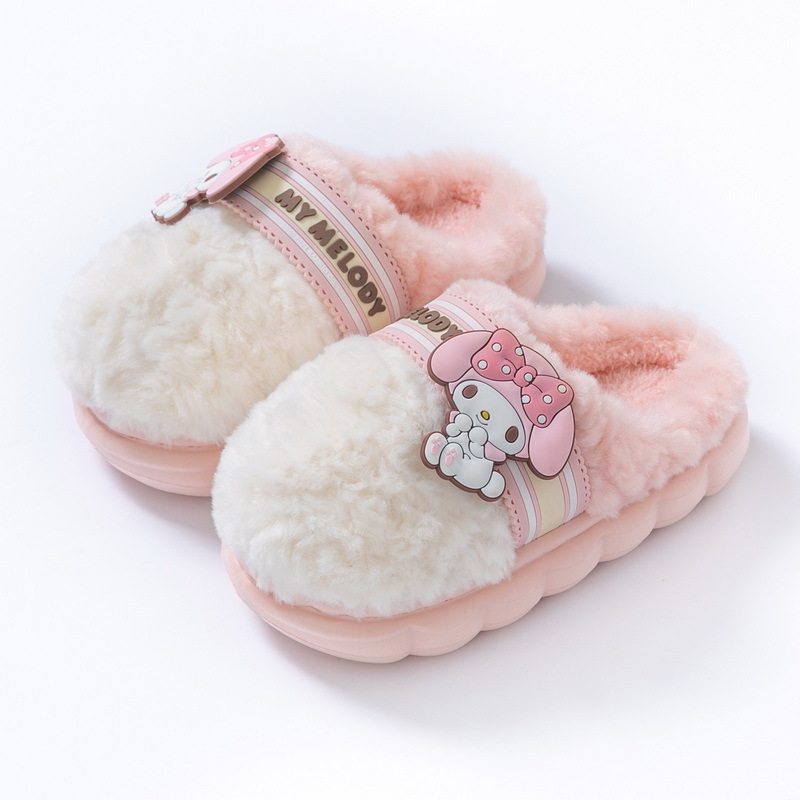 卡通美乐蒂棉拖鞋保暖软底可爱学生美乐迪家居毛绒棉拖高颜值女生