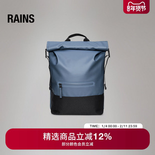 Rains卷顶双肩背包电脑书包旅行通勤休闲男女Trail Rolltop/14320