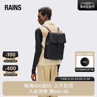 通勤笔记本电脑包户外双肩包书包 Rains 时尚 防水背包女 Rucksack