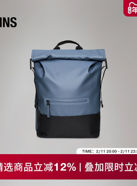 Rains卷顶双肩背包电脑书包旅行通勤休闲男女Trail Rolltop/14320