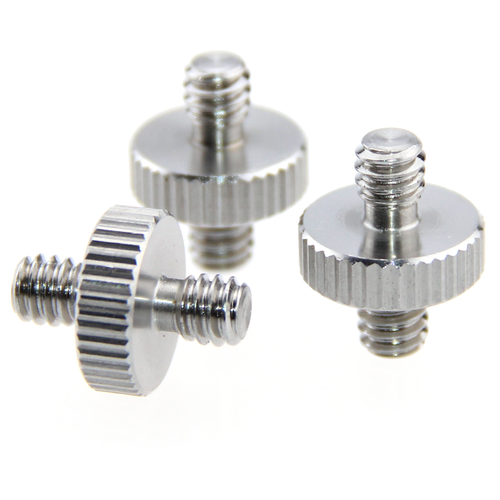 CAMVATE康威特 3个装 1/4公头至1/4公头双头螺丝转接头1229