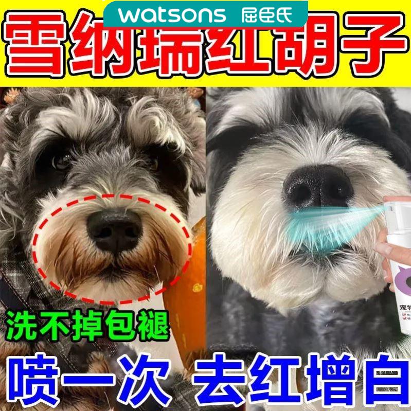 雪纳瑞去红胡子雪瑞纳嘴毛去黄去红去泪痕清洁品狗狗干洗泡沫慕斯