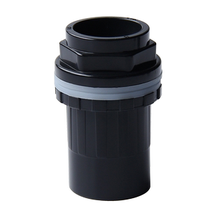 鱼缸上下水接头管件强排直接直通PVC配件加长内 外 丝 牙水箱黑色