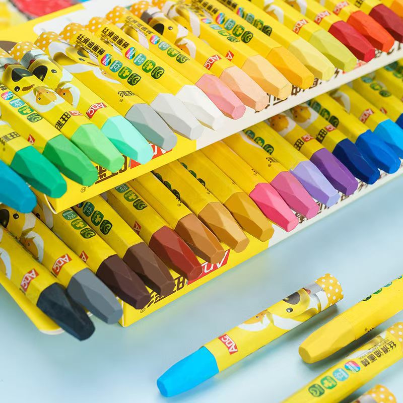 旺彩丝滑油画棒儿童蜡笔幼儿专用可水洗腊笔初学盒装油彩一件