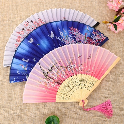 扇子舞蹈扇折扇中国风古典古风新中式汉服寄明月儿童舞蹈扇子旗袍