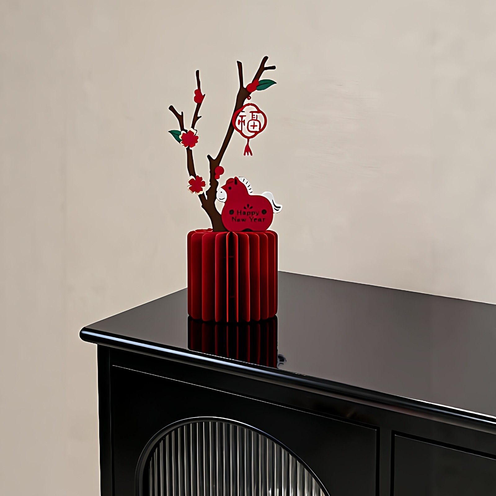 马年摆件桌面新年入户玄关创意装饰品客厅卧室氛围感家居好物红色