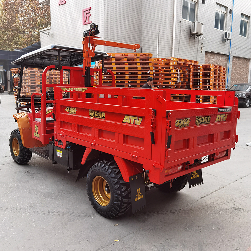 众骑豹全地形农用车400cc分时四驱高低速方向盘自卸吊机绞盘车棚