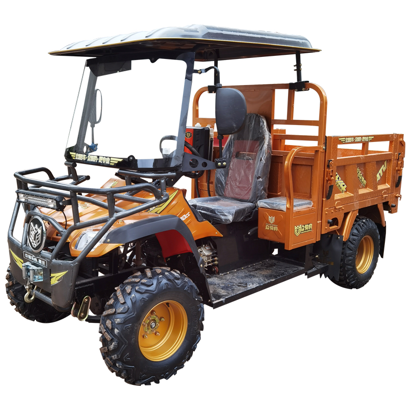 四驱400cc方向盘1.3×1.3米众骑豹分时四驱四轮摩托高低速农夫车