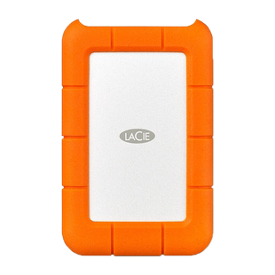 雷孜LaCie移动硬盘5TB三防Rugged USB-C 3.1/3.2/Type-C兼容雷电4