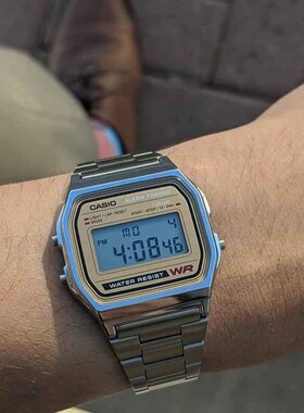 正品卡西欧小方块手表男女 复古潮流ins同款 A158WEA-9/A159/A168