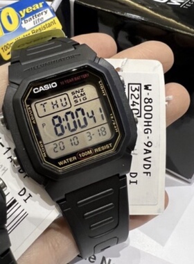 【十年电力】卡西欧电子手表男女学生 复古户外休闲防水W800H/F91