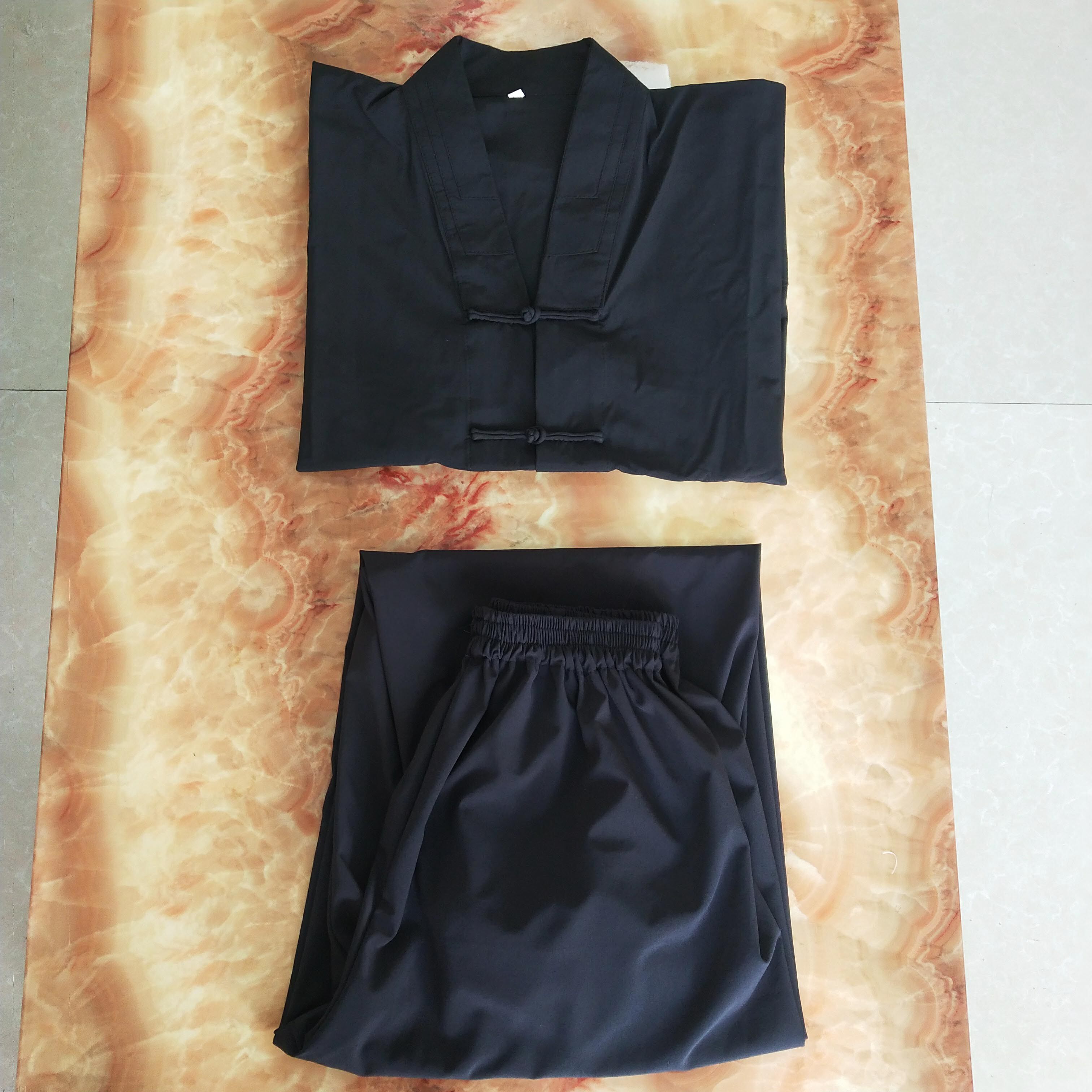 道家用品道服长袍斜襟长袍对襟套装庄子巾十方鞋云祙道士道袍全套