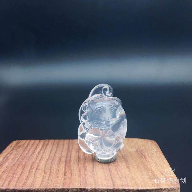 九尾狐天然水晶半宝石男女吊坠毛衣链原创设计旺姻缘私人订制九尾