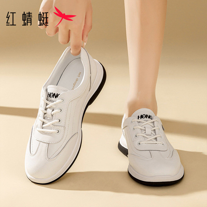 红蜻蜓女鞋2025新款秋冬软底不累脚休闲阿甘鞋百搭平底运动鞋女款